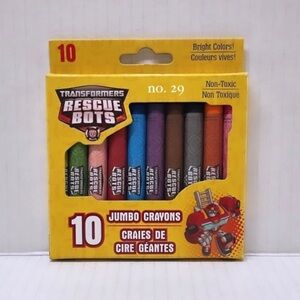Transformers Rescue Bots 10 Jumbo Crayons Pack
